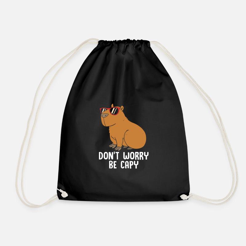 Capybara - Turnbeutel - Schwarz