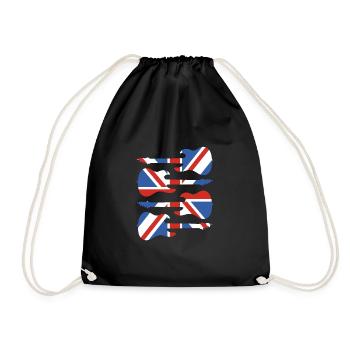 England - Turnbeutel - Schwarz - Vorne