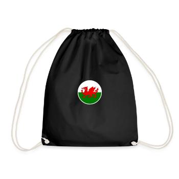 Wales Welsh flag Welsh - Drawstring Bag - black - Front