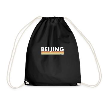 Beijing China Chinesische Chinese - Turnbeutel - Schwarz - Vorne