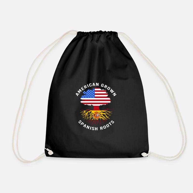 Spain - Drawstring Bag - black