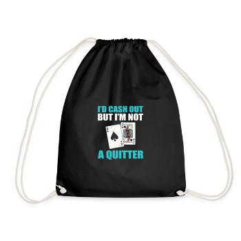 Blackjack Blackjack Casino Gambling - Drawstring Bag - black - Front