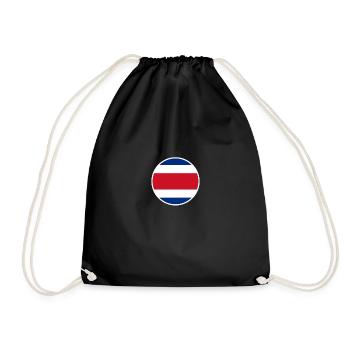 Costa Rica Costa Rican Flag - Drawstring Bag - black - Front