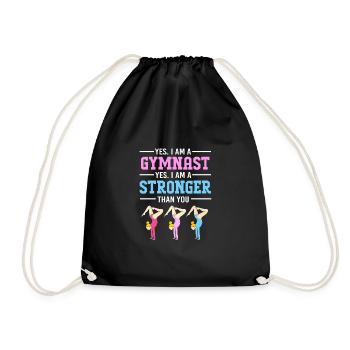 Gymnasts Athletics Gymnastics - Drawstring Bag - black - Front