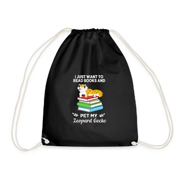 Leopard Gecko - Drawstring Bag - black - Front