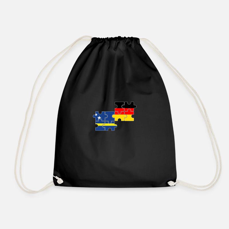 Curaçao Deutschland Flagge - Turnbeutel - Schwarz