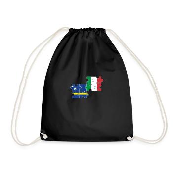 Curaçao, Italie, Drapeau - Sac de sport léger - noir - Devant