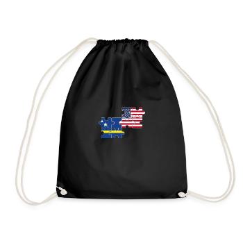 Curaçao Drapeau des États-Unis - Sac de sport léger - noir - Devant