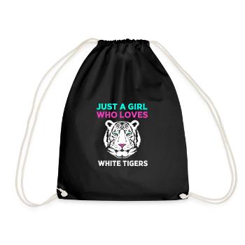 White Tiger - Drawstring Bag - black - Front