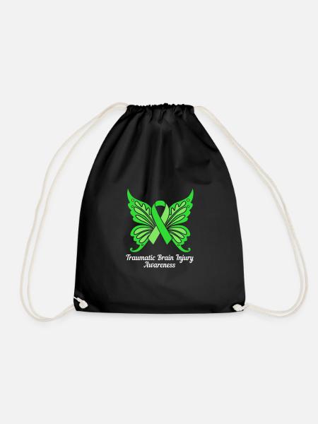 Traumatic brain injury - Drawstring Bag - black