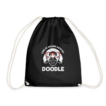 Goldendoodle - Turnbeutel - Schwarz - Vorne