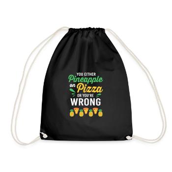 Pizza Hawaii Pizza Ananas - Turnbeutel - Schwarz - Vorne