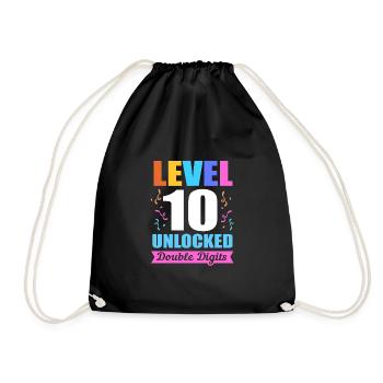 23rd Birthday Ten Year of Birth Date of Birth Date of Birth - Drawstring Bag - black - Front