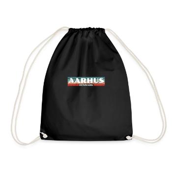Aarhus Danemark Danemark Vintage Danois - Sac de sport léger - noir - Devant