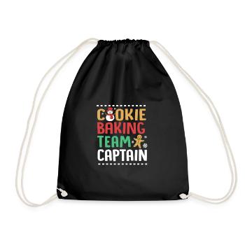 bonhomme en pain d’épice Coeur en pain d’épice Snacking en pain d’épice - Sac de sport léger - noir - Devant