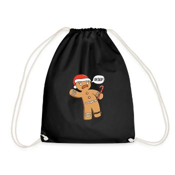 bonhomme en pain d’épice Coeur en pain d’épice Snacking en pain d’épice - Sac de sport léger - noir - Devant