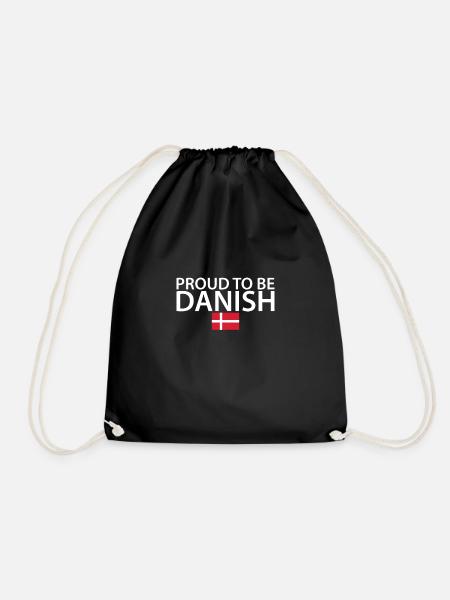Proud To Be Danish Dänemark Dänische Flagge Däne - Turnbeutel - Schwarz