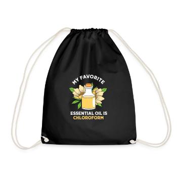 Essential oil - Drawstring Bag - black - Front