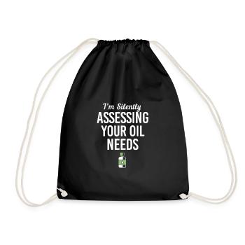 Essential oil - Drawstring Bag - black - Front