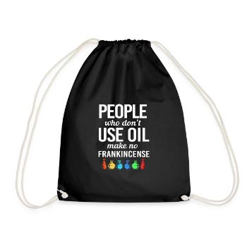 Essential oil - Drawstring Bag - black - Front