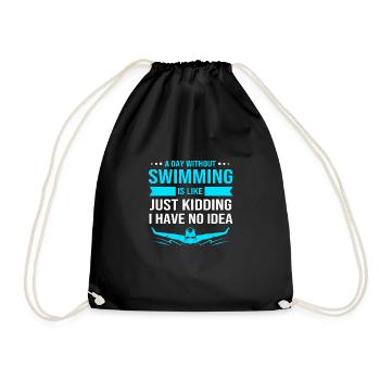Natation Nageurs Piscine Moniteurs de natation - Sac de sport léger - noir - Devant