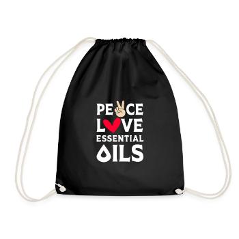 Essential oil - Drawstring Bag - black - Front