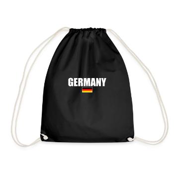 Germany Deutschland Deutsche Flagge Deutscher - Turnbeutel - Schwarz - Vorne