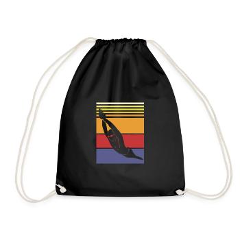 Swimming Swimmers Swimming Pool Swimming Instructors - Drawstring Bag - black - Front
