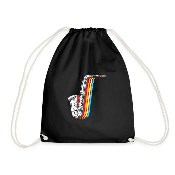 Saxophone Saxophonist - Drawstring Bag - black - Front