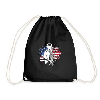 Saxophone Saxophonist - Drawstring Bag - black - Front