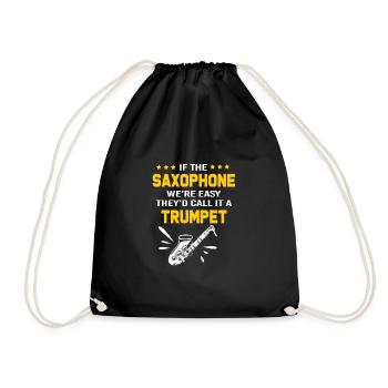 Saxophon Saxophonist - Turnbeutel - Schwarz - Vorne