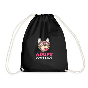 Dog Rescue Animal Rights Animal Rescue Animal Shelter - Drawstring Bag - black - Front
