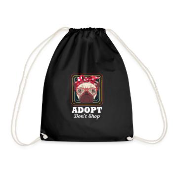 Dog Rescue Animal Rights Animal Rescue Animal Shelter - Drawstring Bag - black - Front