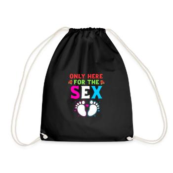 Christmas Gender Reveal Newborn Baby Sayings - Drawstring Bag - black - Front