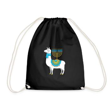 Hanukkah - Drawstring Bag - black - Front