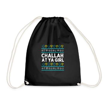 Hanukkah - Drawstring Bag - black - Front