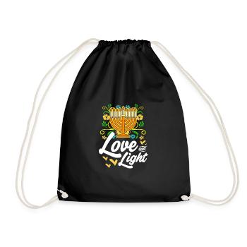 Hanukkah - Drawstring Bag - black - Front