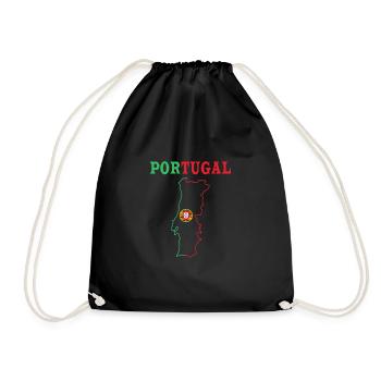 Portugal - Turnbeutel - Schwarz - Vorne