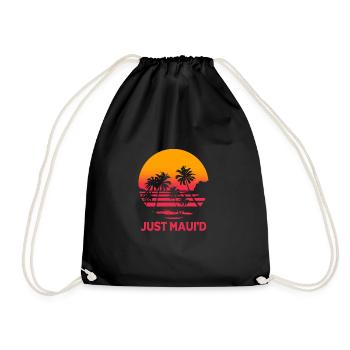 Maui Hawaii Hawaiian - Drawstring Bag - black - Front