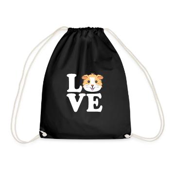 Guinea pig - Drawstring Bag - black - Front
