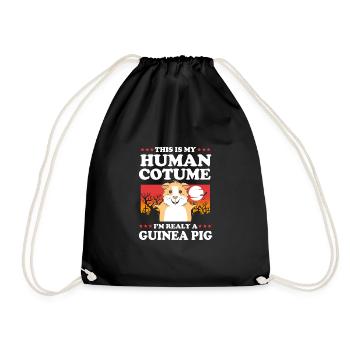 Guinea pig - Drawstring Bag - black - Front