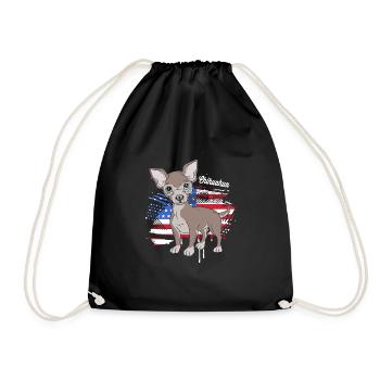 Chihuahua - Drawstring Bag - black - Front