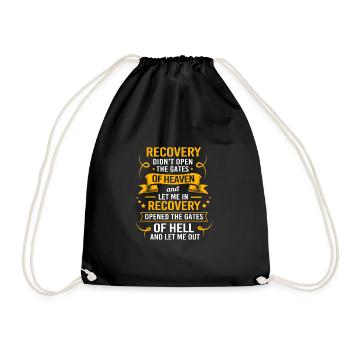 Drug-free addiction addicted - Drawstring Bag - black - Front
