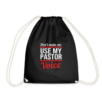Pastor - Drawstring Bag - black - Front