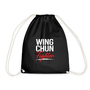 Wing Chun - Turnbeutel - Schwarz - Vorne