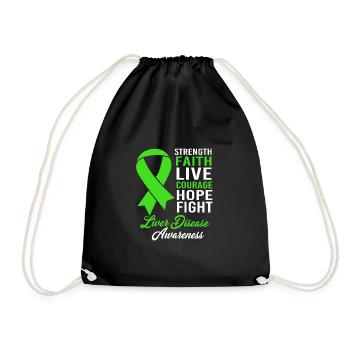 Liver disease - Drawstring Bag - black - Front