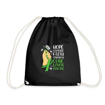 Liver disease - Drawstring Bag - black - Front