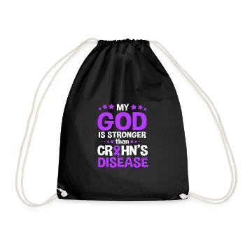 Crohn's disease - Drawstring Bag - black - Front