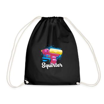 Water pistol - Drawstring Bag - black - Front