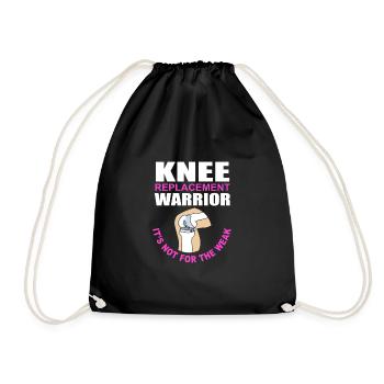 Knie Operation - Turnbeutel - Schwarz - Vorne